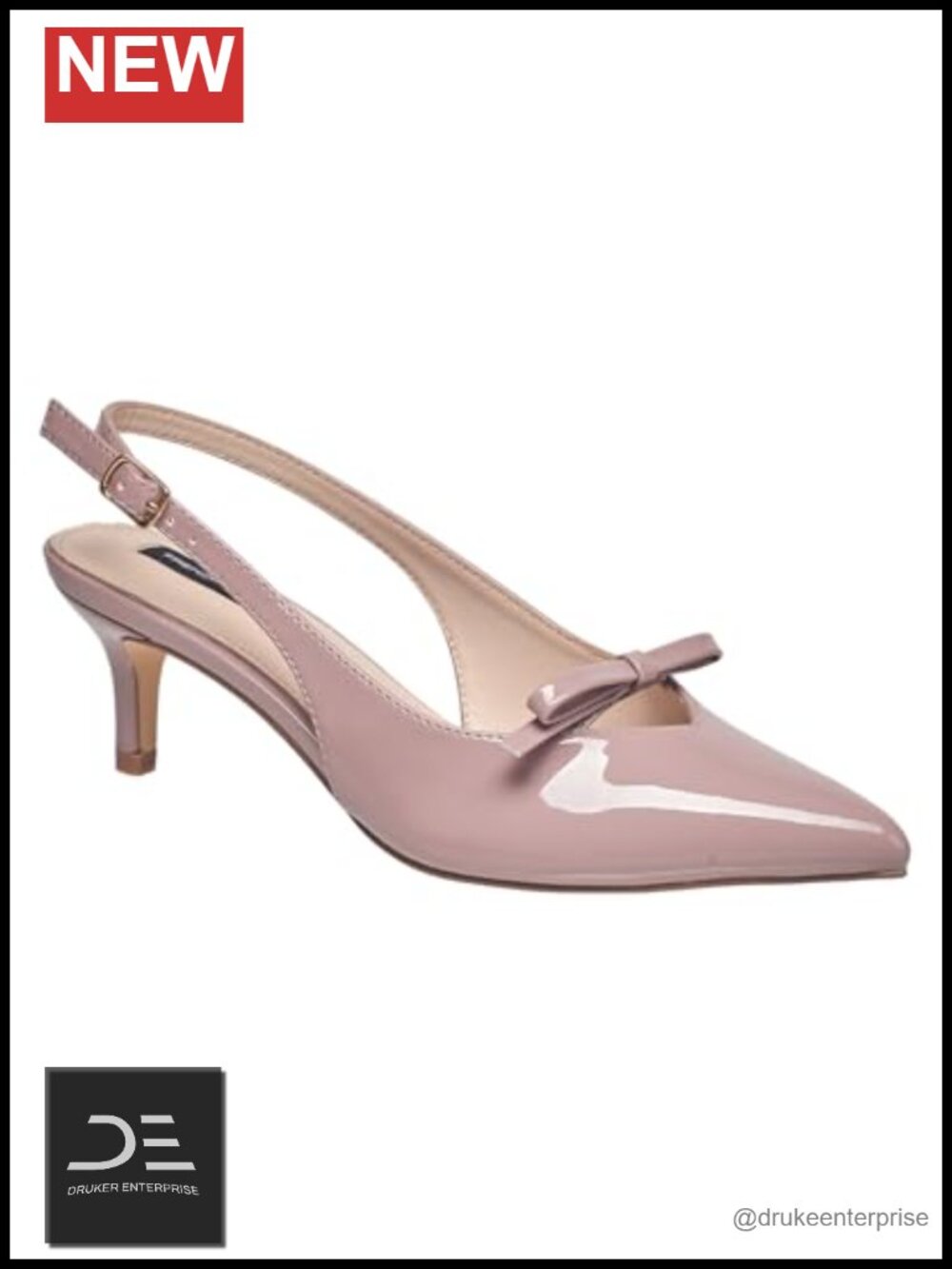 Slingback Pointed Toe Heels Women's Dress Shoes Adjustable Strap
